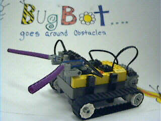 Bob Comer's BugBot, an obstacle-avoidance robot