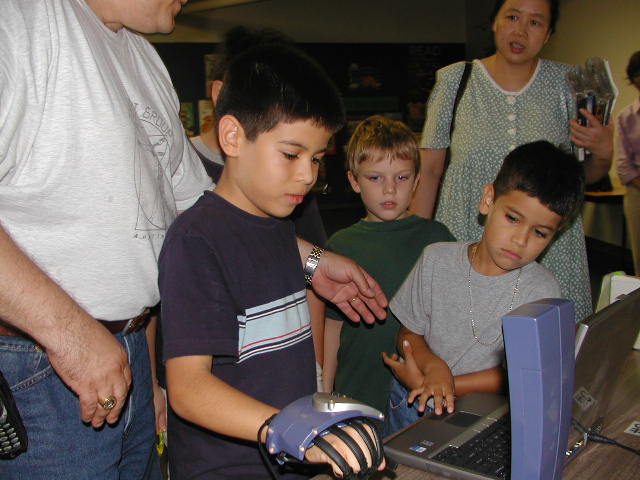 Kids of all ages were enthralled by the P5 Glove