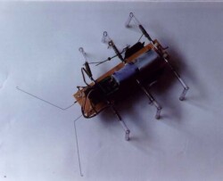 Top-view of M & T Systems built-from-kit Hexwalker. Hexwalker - top-view